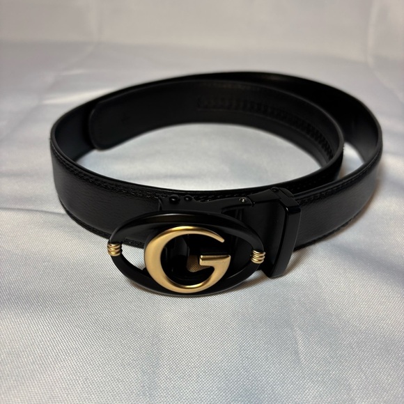 2/$30 Men’s Black Casual Ratchet No Holes Genuine Leather Belt Cut to Size - Picture 1 of 15
